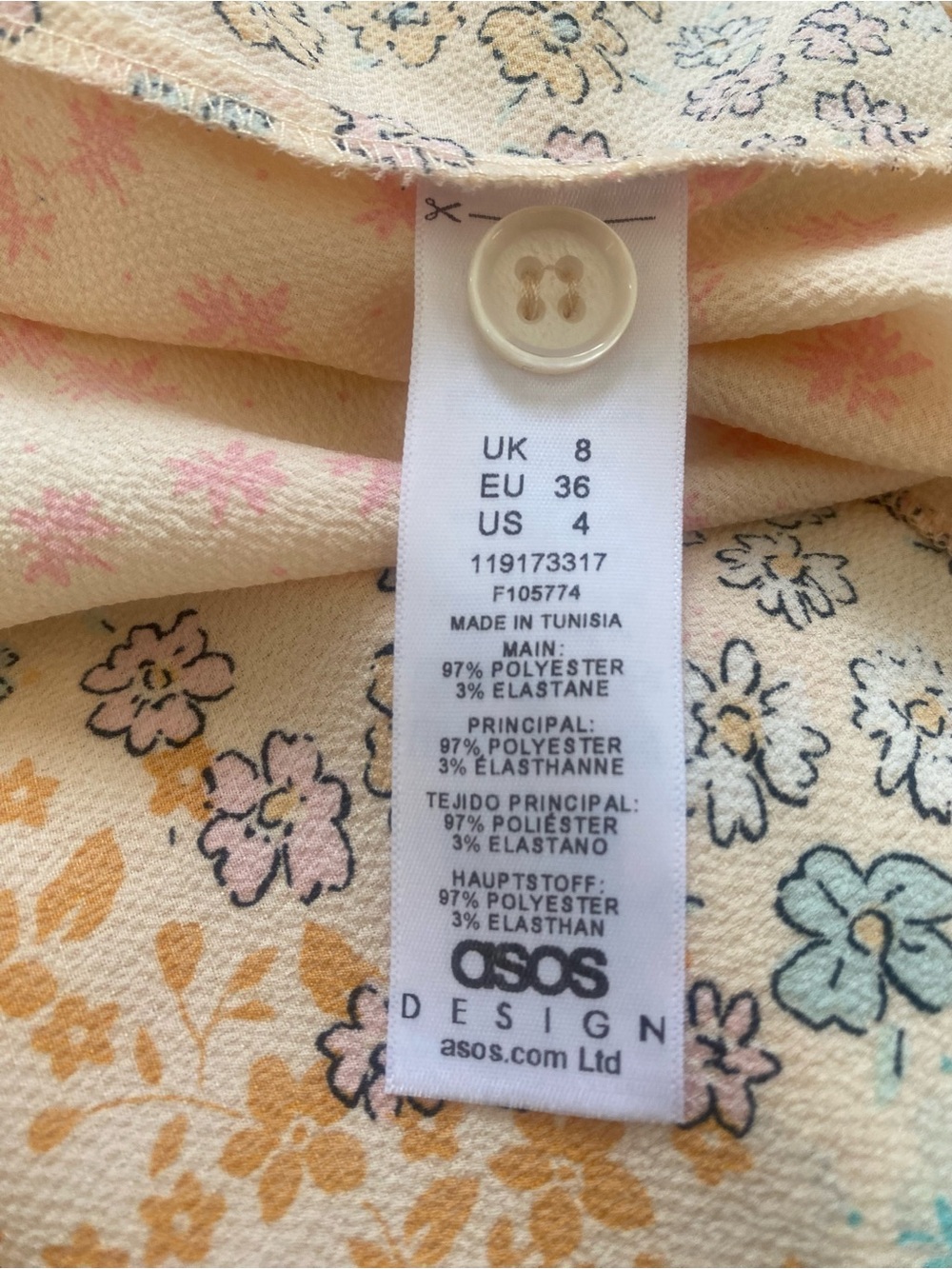 ASOS Design Floral Maxi Dress Size 4 Cottagecore Prairie Puff Sleeve - Picture 8 of 12